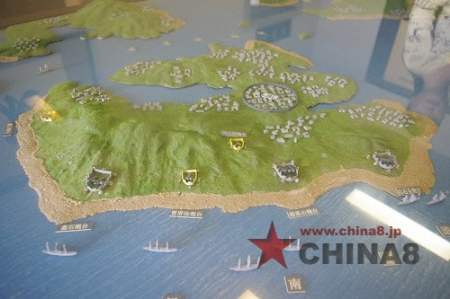 アモイ島の砲台の位置