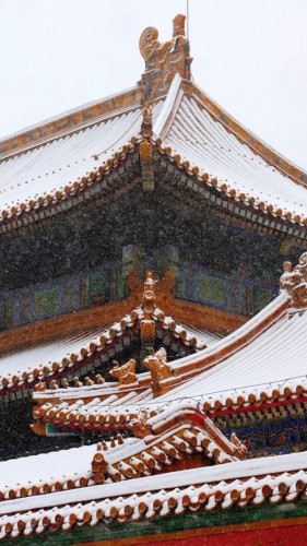 北京の初雪