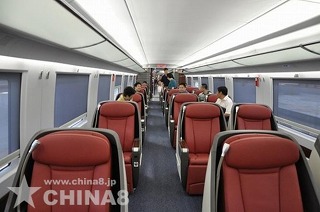 中国鉄道新幹線の座席