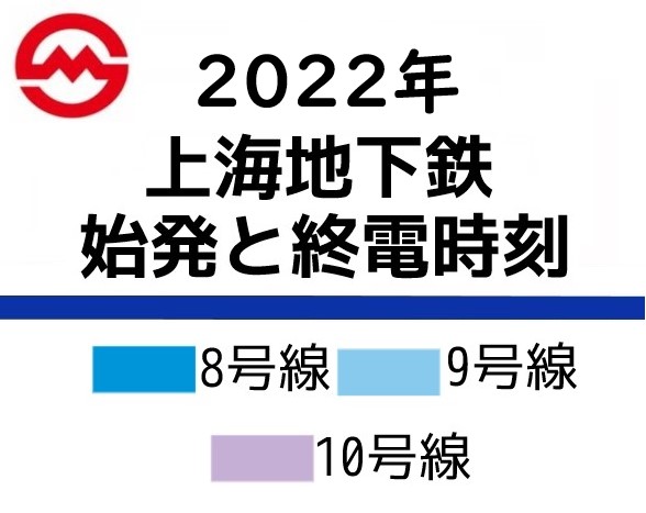 上海地下鉄の始発・終電時刻（8号線～10号線）