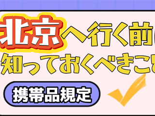 北京各観光地の携帯品規定