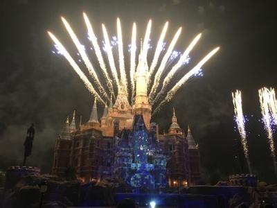 上海ディズニーランド花火ショー（練習運営）